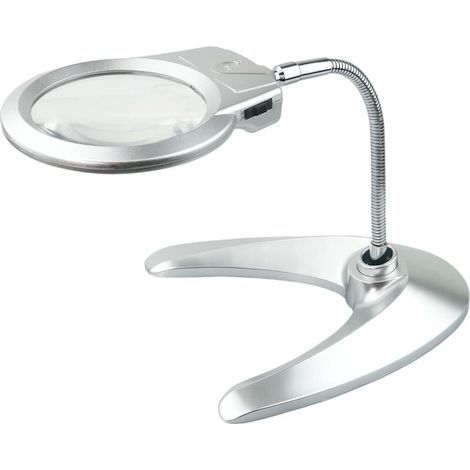 Loupe de bureau éclairée avec support