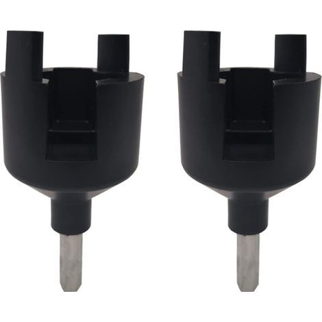 Cukol 2 Pièces Isolateur Cloture Electrique a Visser Mandrin de Perceuse, Rend Isolateur Plus Rapide Et Plus Facile à Installer Sans Vissage Manuel (noir) (1/5)
