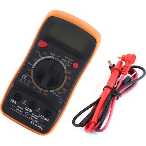 Digitales LCD-Multimeter misst Wechsel- und Gleichspannung, Stromstärke, Widerstand und Ohm. (1/5)