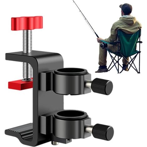 Soporte para sombrilla de silla - Soporte para sombrilla de bicicleta - Asientos de exterior - Sistema de doble cierre - 20 x 10 x 8 cm - Negro (1/5)