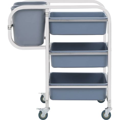 Maison Exclusive - Carrito de cocina con recipientes de plástico (1/5)