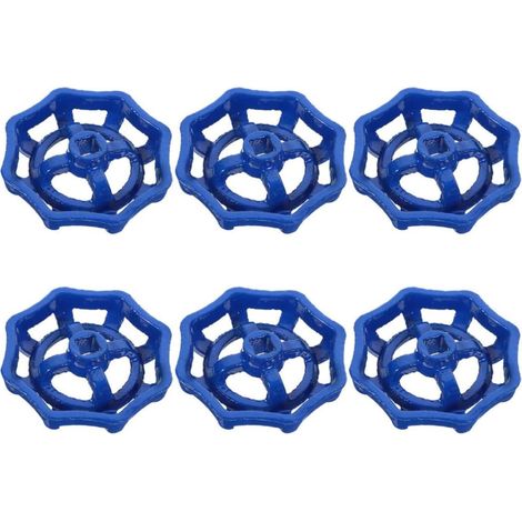 Poignée de Robinet de Tuyau Bleue en Acier Moulé, Lot de 6 Pièces (1/5)