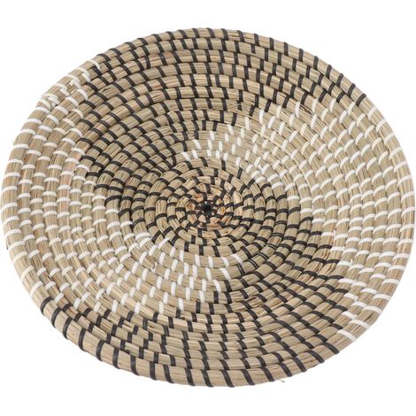 Panier mural tissé en jonc de mer, décoration artisanale, paniers suspendus multifonctions, dessous de plat tressé pour salon et cuisine, modèle 2 (1/5)