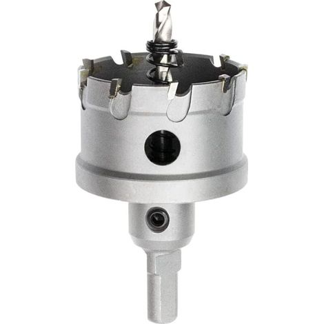 Punta da trapano per metallo, denti in carburo di tungsteno, per lamiera di acciaio inossidabile, lega, ferro, legno (50 mm) (1/4)