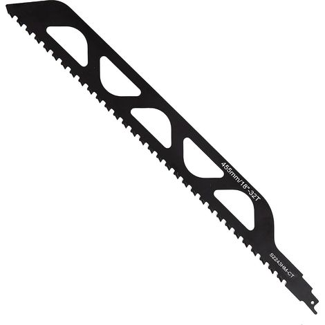 Lames de Scie Sabre pour Bois et Métal Pierre, Accessoires de Scie Sabre pour Béton Cellulaire, Brique, Béton, Plaque de Ciment (455mm S2243HM) (1/5)