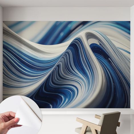 Papier peint autocollant avec imprimé pour décoration intérieure pour rénovation a motif Abstraction harmonieuse 152x104 cm (1/5)