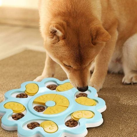 Puppy Puzzle Toys Dog Training Game Slow Feeder Pet Bowl Feeder Toys Dog Paw Educational Slow Feeder Toys Multifunctional Large Dog Puzzle (Mint) (1/5)