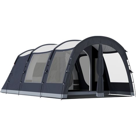 Tienda de campaña tipo túnel para 2-4 personas, 210 cm de alto con 2 habitaciones, 3000 mm de impermeabilidad para senderismo, azul marino
