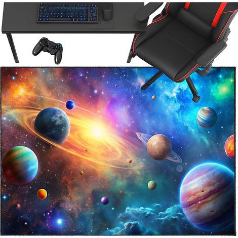 Tapis 3D Strado Galaxy 120x170 cm à motif spatial pour chambre d'adolescent ou de gamer