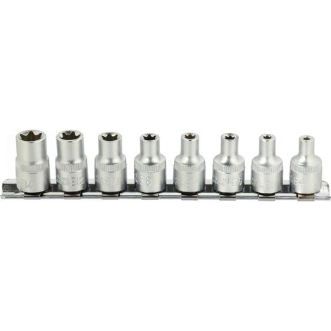 Juego de llaves de vaso Torx de 8 piezas E4-14 mm 3/8"CRV(5/20)