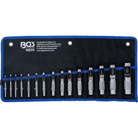 BGS 74570 Locheisen-Satz, 2 - 22 mm, 15-tlg. (1/5)