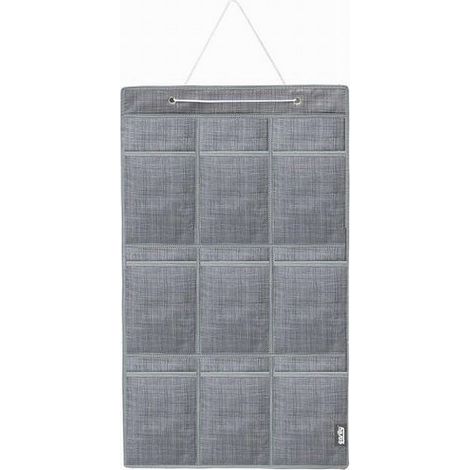 Trade Shop - Organizador Suspensión Almacenamiento 9 Bolsillos Tela Baño Dormitorio 45x78cm 69715 - (1/4)