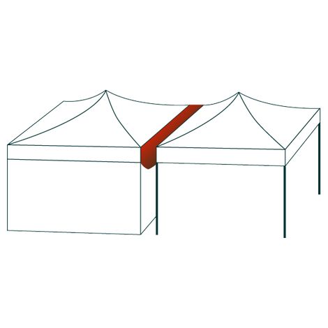 4m Regenrinne für Faltpavillons PREMIUM und PROFESSIONAL, PVC-beschichtet, weiß (1/4)