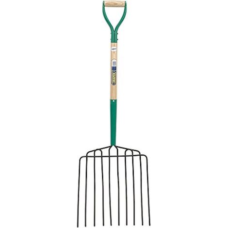 Draper 10-Prong Potato Fork with Wooden Shaft and MYD Handle (Model 34227)