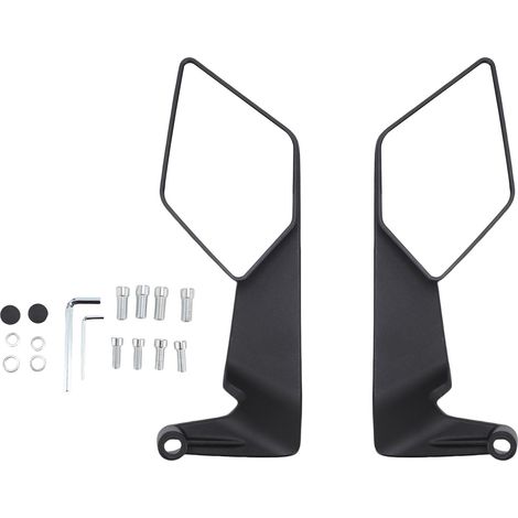 Specchietti retrovisori laterali regolabili in lega di alluminio per moto, girevoli a 360°, di ricambio per Z650 Z900 Z1000 Z H2 1000 (1/5)