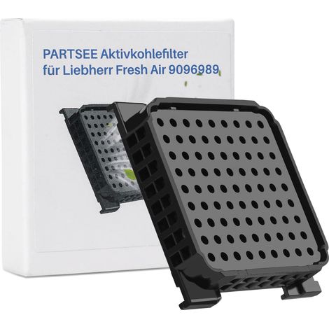 Activated carbon filter for Liebherr refrigerator 9096989 9882429 9882460 988246000, fresh air filter for 7440021-00 with activated carbon for refrigerator filter (black, 1 piece) (1/5)
