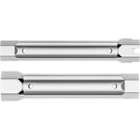 Doppelkopf-Rohrzange, 23–27 mm & 34–40 mm, verstellbarer Waschbeckenschlüssel für Armaturen und Waschbeckenablauf, kompaktes hohles Design (23–27 mm und 34–40 mm) (1/5)