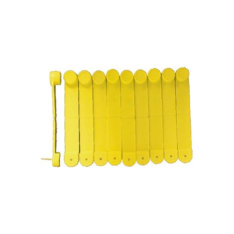 INSPRODTET Manuel de la marque de plastique pour le btail, 55 x 15 mm, jaune, 1 marque
