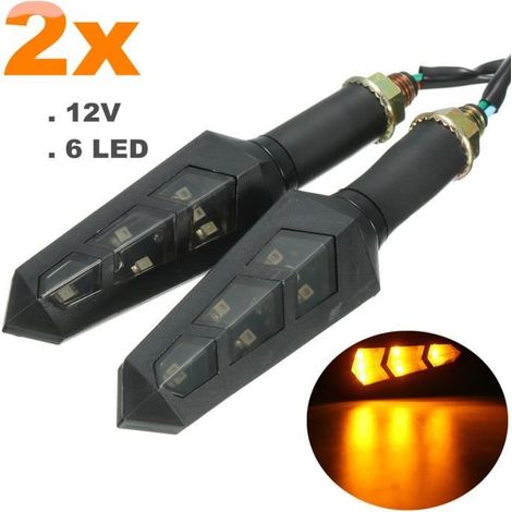 Clignotants Moto Universels 2Pcs 6LED 12V (1/4)