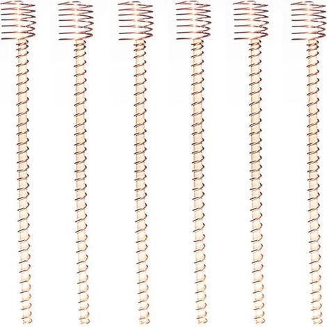 Lot de 6 Piquets de Jardin Électro-Cultivés (Cuivre/Bois) - Antenne Potager 30 cm Sans Outils ni Fils - Stimulateur de Croissance Sain (1/5)