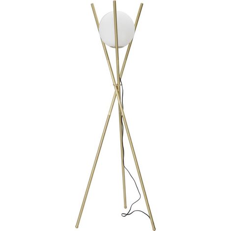 Lampadaire Sphère "Glamy X" 155cm Blanc & Or (1/5)