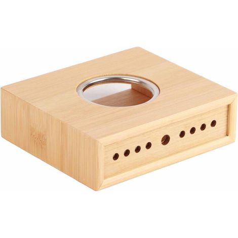 Scaldavivande in bambù - Teiera con design ventilato e base isolante per fornelli, accessorio per scaldare i cibi a casa, facile da usare -Crezuo