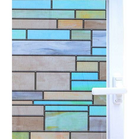Film de vitre Film Film De Film Électrostatique Mur d'électrostatique Film Verre Gloupe Modèle de briques laquées 100x40cm (1/5)