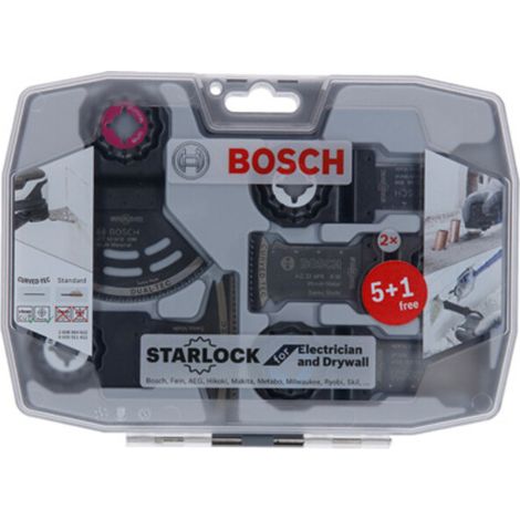 Bosch – Coffret Starlock 5+1 pour électricien et plaquiste – Lames pour matériaux spécifiques – 2608664622