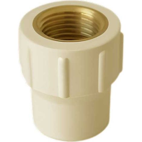 Enlace Terminal Rosca Hembra CPVC PN25  Cobre ''CU'': DN25-3/4"