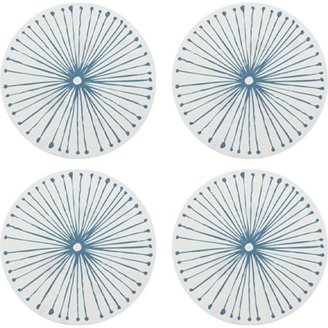 Sous-Verre En Céramique Absorbant Avec Base En Liège Protection De Table Motifs Variés Lot De 4 (1/5)