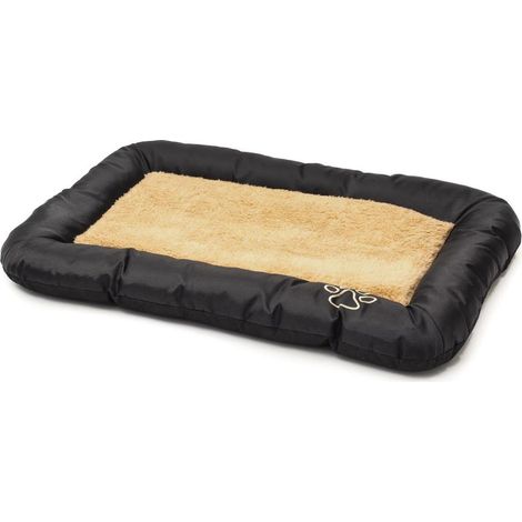 Matelas fourrure rembourré pour chien 55 x 36 cm Noir (1/4)