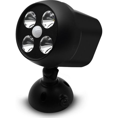 Lampe d'extérieur étanche avec détecteur de mouvement, projecteur LED sans fil, éclairage de sécurité pour escaliers, couloirs, jardins et terrasses. (1/4)