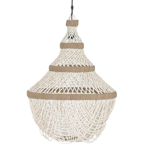 Lampara Techo Conchas 50X50X67 Hecho A Mano (1/5)