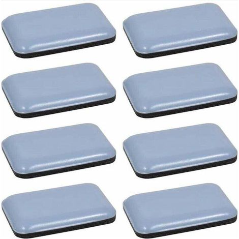 35 x 25 mm, 8 almohadillas deslizantes autoadhesivas de teflón, XU, protectores rectangulares adhesivos para suelos de parquet, patas de sillas y muebles-Crezuo