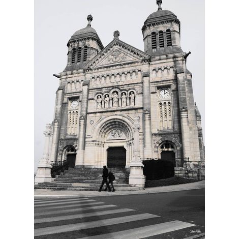 Tableau sur toile basilique Saint Fergeux Besançon 30x45 cm - Impression sur Toile Murale Décorative - Image imprimée en HD sur Toile - Toile sur Châssis en Bois FSC - Fabriqué en France