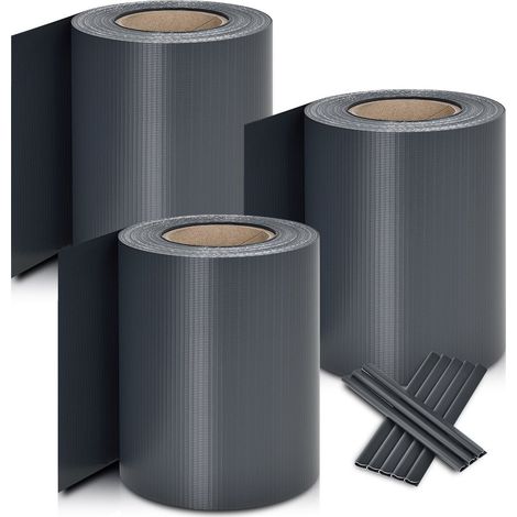 Schermo privacy per recinzione a doppio picchetto e recinzione a picchetto singolo antracite 3 pannelli Strisce di schermo privacy in PVC per recinzione a picchetto (1/3)