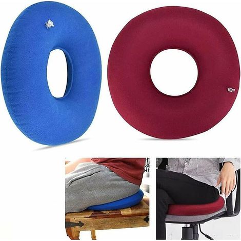 2 Pcs Coussin Dassise Gonflable En Anneau Coussin Rond Gonflable En Pvc Coussin De Sige Gonflable Ergonomique Boue Mdicale Coussin Hmorrodes Pour (1/5)