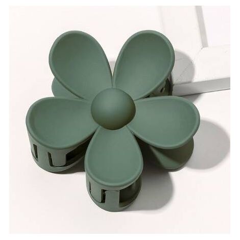 Pinza para el cabello Ecarla Flower Pastel, verde oscuro SP152ZIE (1/3)
