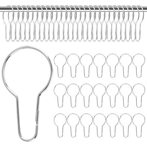 50 pezzi anelli per tenda da doccia, ganci per tenda da doccia in metallo, anelli per tenda da doccia, anelli per tenda per bagno, soggiorno, camera da letto, cucina (1/5)