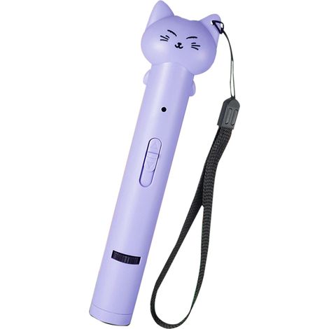 Interaktives Katzenspielzeug: Wiederaufladbarer Infrarotstift mit Glöckchen und Federkiel (USB-C). Vertreibt Langeweile bei Kätzchen und Katzen.