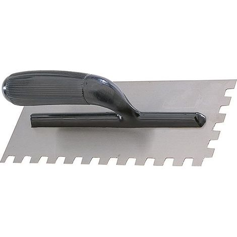 Spatule dentee pour colle platriers 280x120 mm avec manche 0823