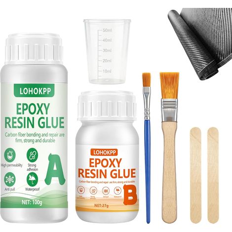 Fibre de Verre Carrosserie, Fibre de Verre Résine Époxy, Fibre de Verre Resine Epoxy Kit, Kit de Réparation en Fibre de Carbone, Résine Polyester (1/5)