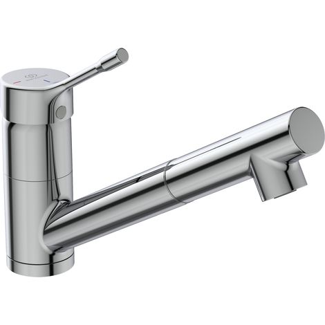 Ideal Standard Küchenarmatur Ceralook mit herausziehbarer Handbrause chrom BC294AA (1/2)