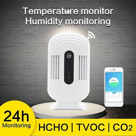 Capteur de CO2, de smog et de PM2.5 pour la maison, avec Wi-Fi et humidificateur intégré. (1/4)