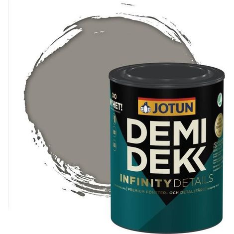 Peinture Bois - DEMIDEKK INFINITY DETAILS - Lasure Opaque Satinée - Gris Pierre - 0,75L (1/2)