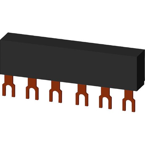 Jeu de barres de raccordement à fourche 3P (6 modules) pour 2 disjoncteurs 3RV1915-1AB (1/3)