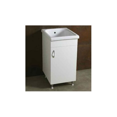 Mobile con lavatoio Misurina cm. 44x52 ad un'anta bianco di