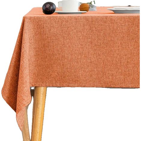 Nappe, Imperméable, Lavable en Machine, Orange, 140x200cm (1/2)