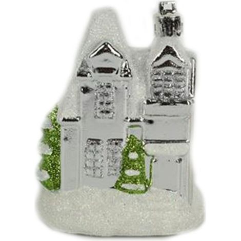 Casa con neve addobbi decorazioni palline per albero di natale oro argento rosso - colorigenerali: ROSSO (1/4)