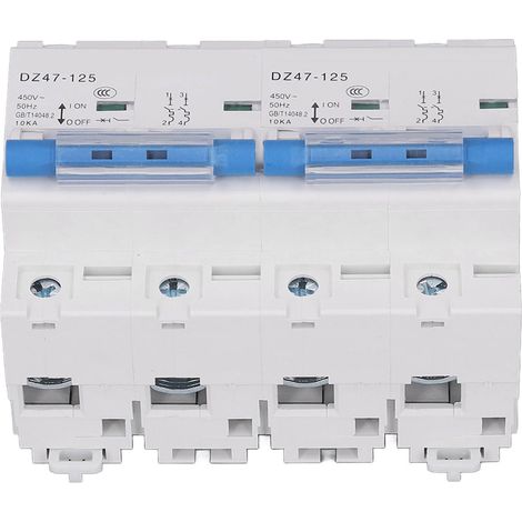 80A 10kA manueller Fehlerstromschutzschalter, AC450V bipolarer Umschalter, DIN-Schienen-Miniatur-Leistungsschalter, duale Stromversorgung, modulare Installation. (1/5)